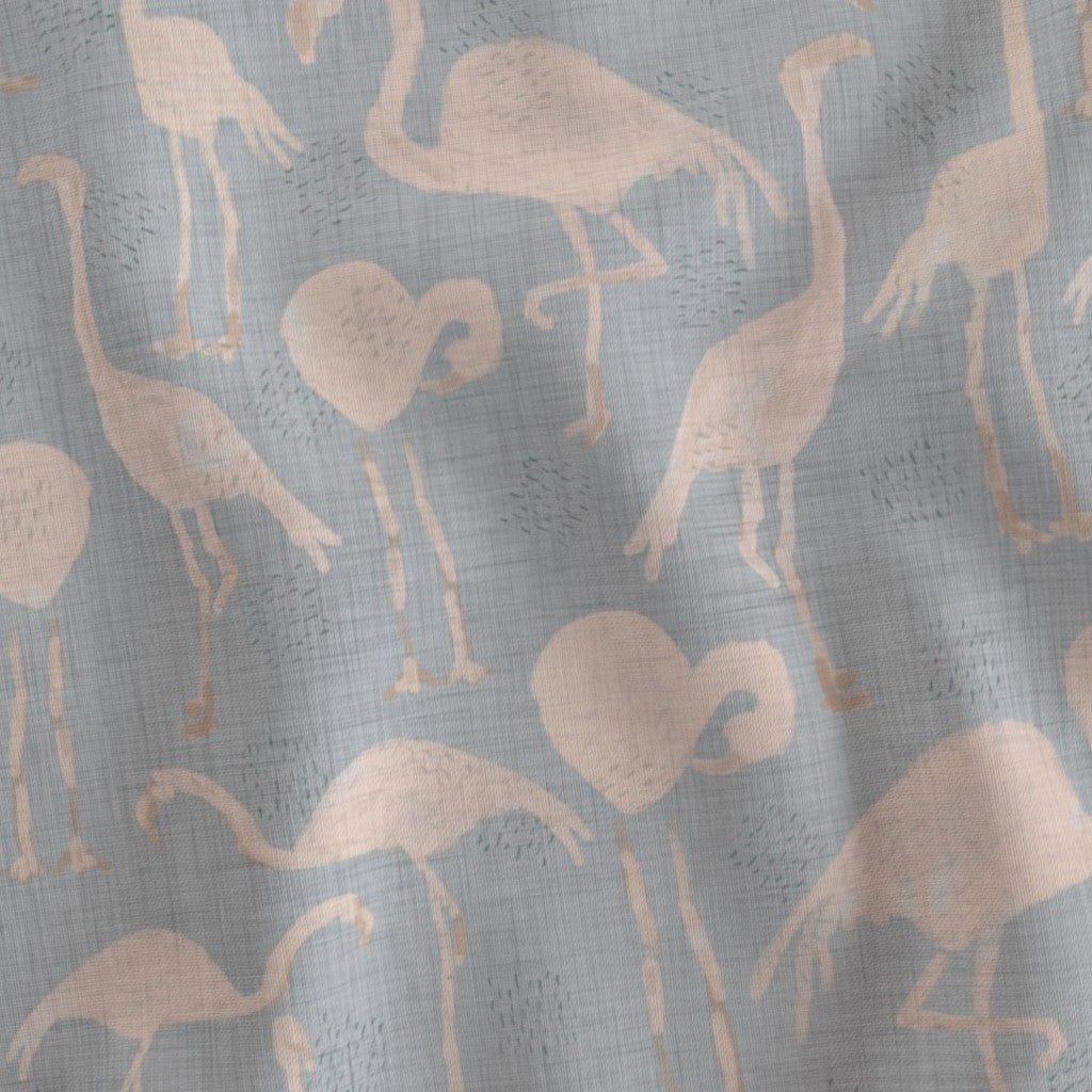 Coastal Cottage Flamingo Leggings with Pockets Sky Blue