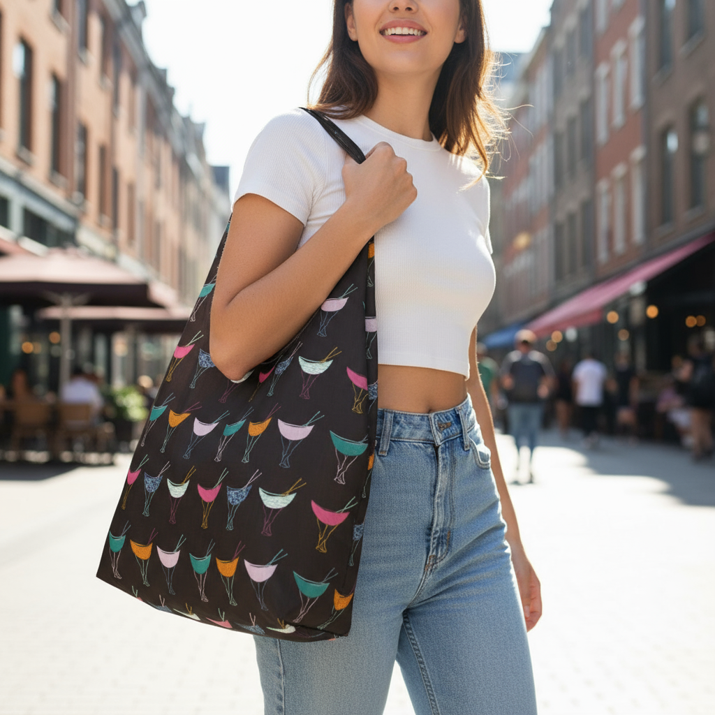 Girl and Shopping Bag Lifestyle Shot