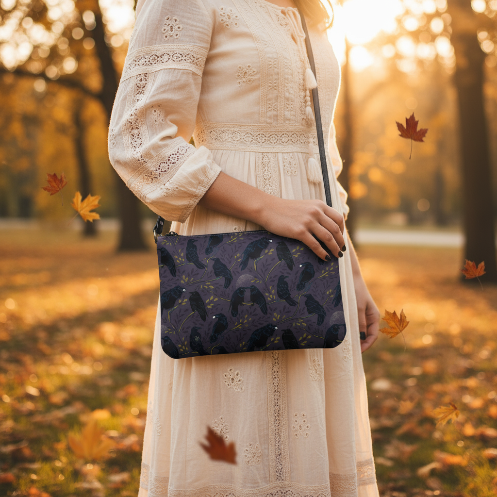 New autumn mockup with Moonlit Crows bag